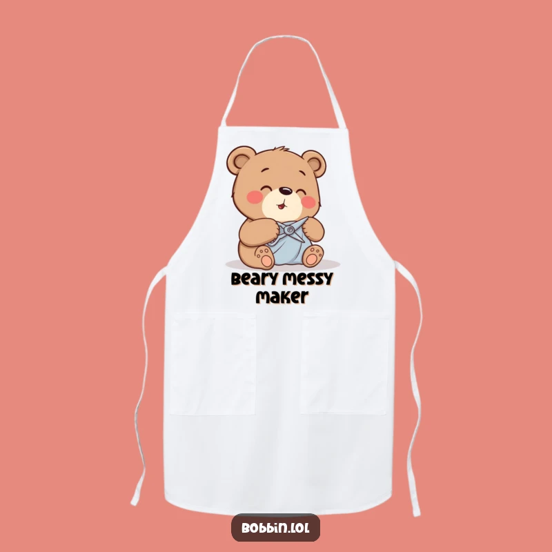 Funny Bear Cutting Fabric Apron - Protect Your Clothes with Glee!