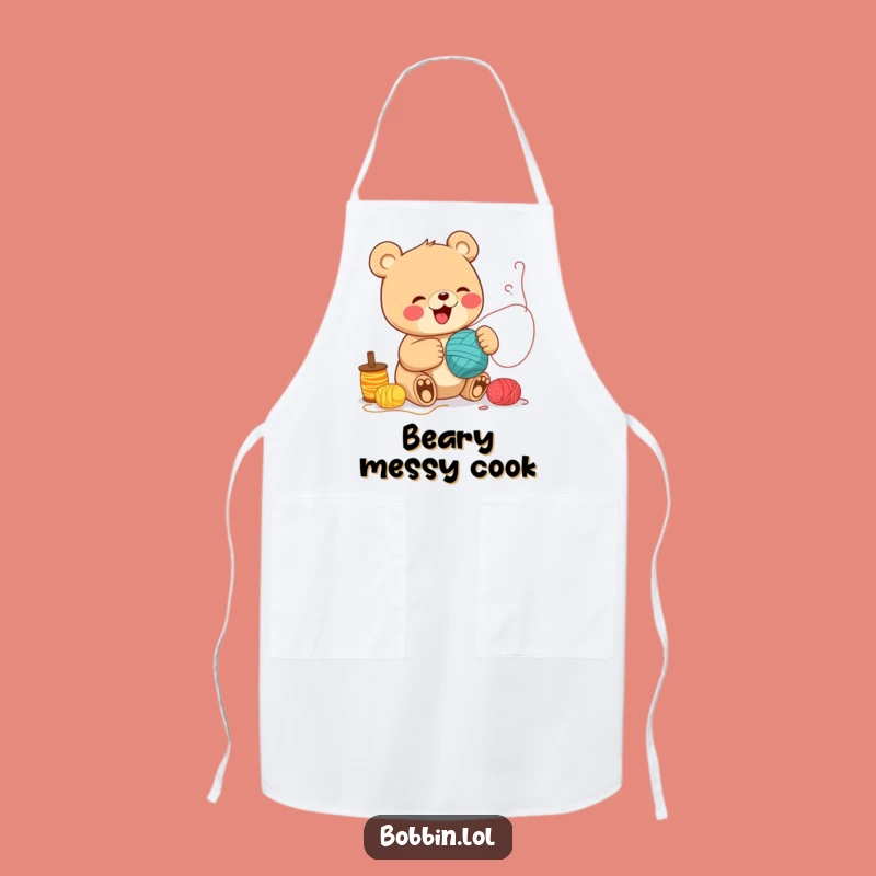 Funny Bear Sewing Apron: Protect Your Clothes with Giggling Bear Style