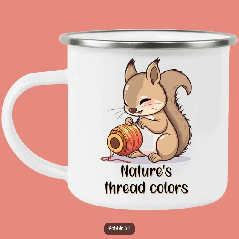 Funny Squirrel Thread Camping Mug - Adventure Ready for Explorers!