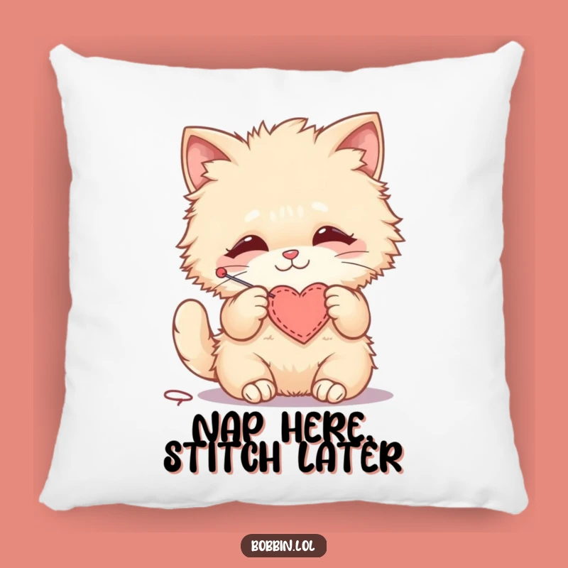 Funny Cat Sewing Pillow: Cozy Comfort with a Heartfelt Design