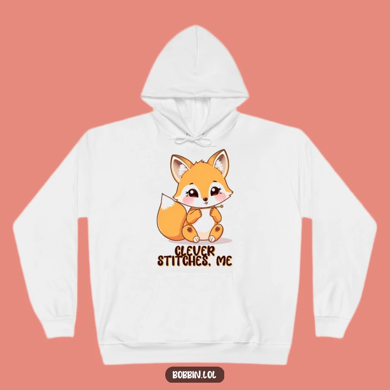 Funny Fox Threading Hoodie - Cozy & Clever Comfort!