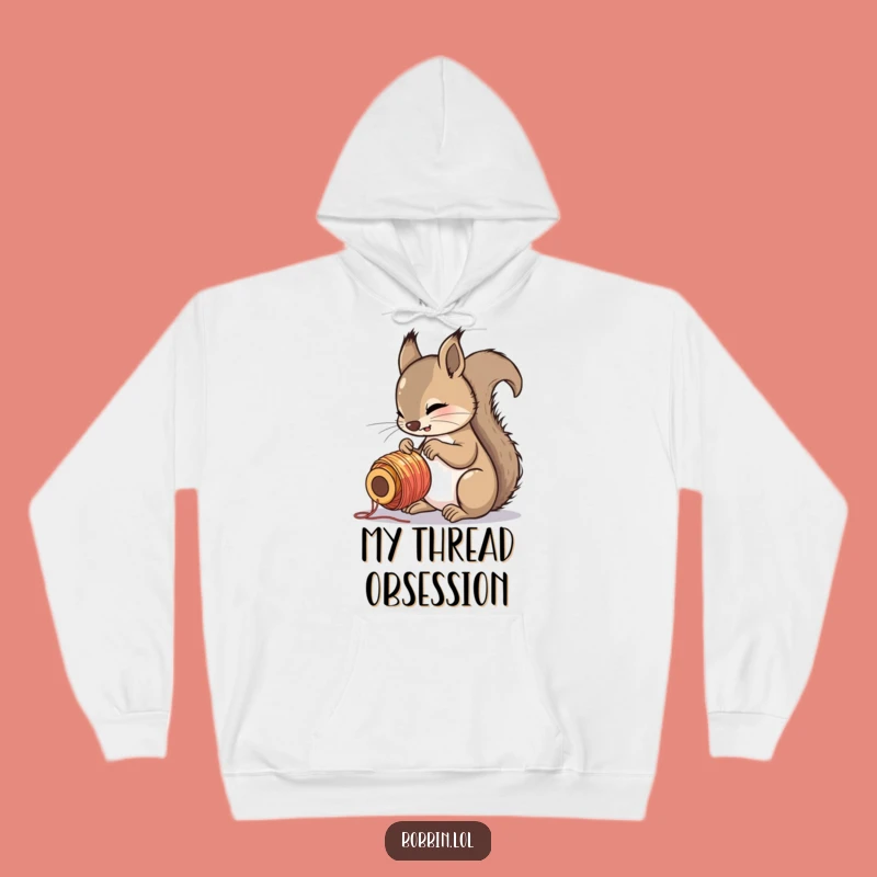 Funny Squirrel Thread Hoodie - Cozy & Curious Comfort!