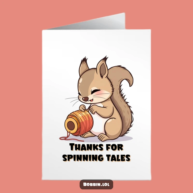 Free Printable Thank You Card: Squirrel & Thread, Grateful DIY Download