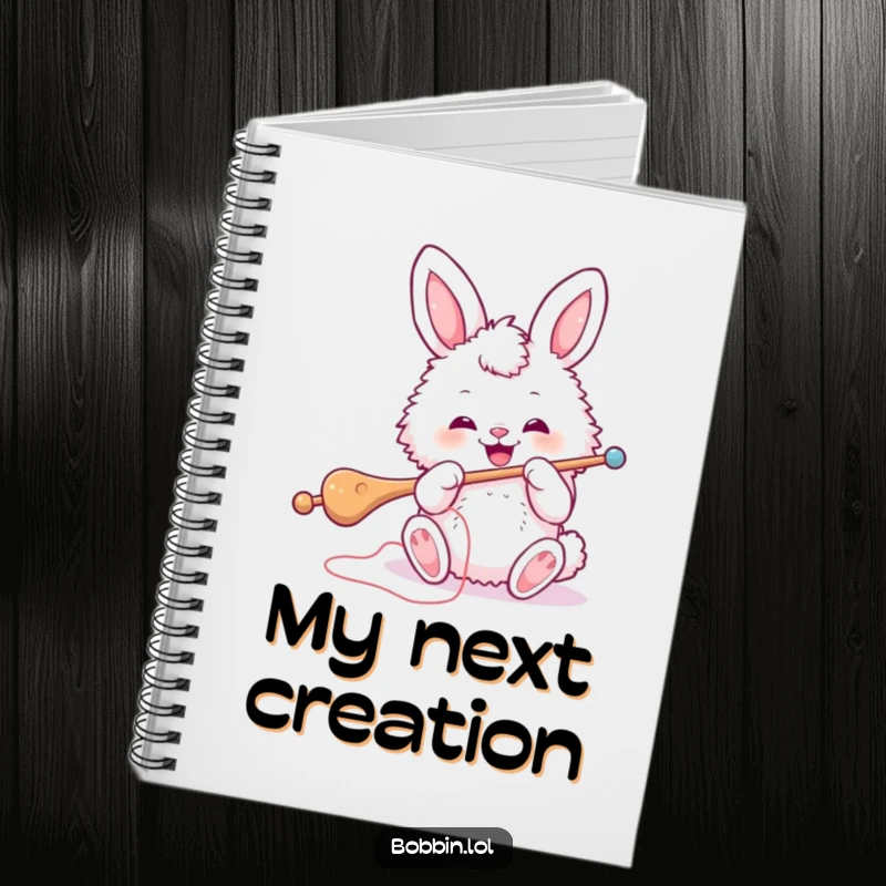 Funny Bunny Sewing Notebook: A fluffy bunny focused on threading a large needle, ideal for notes. Hilarious funny gift.