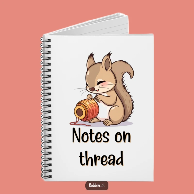 Funny Squirrel Thread Notebook - Document Your Discoveries!