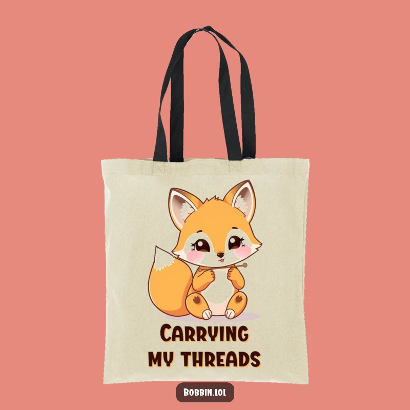 Funny Fox Threading Tote Bag - Carry Your Supplies with Cunning!