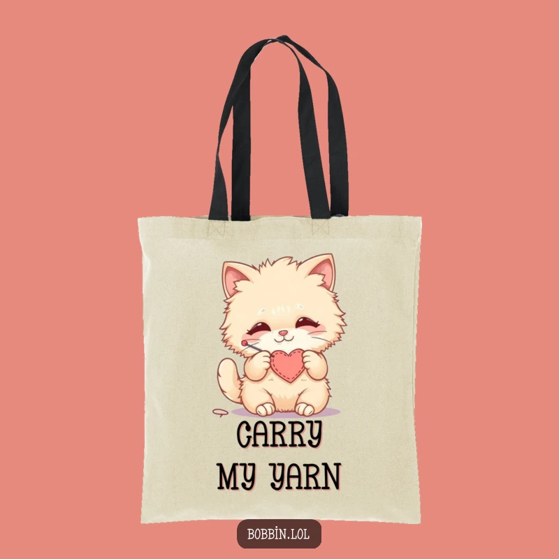 Funny Cat Sewing Tote Bag: Carry Your Supplies with Cuteness